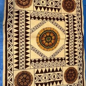 Authentic Amazon Tribal Bark Cloth – Shipibo-Conibo – Hand-Painted – 36x24